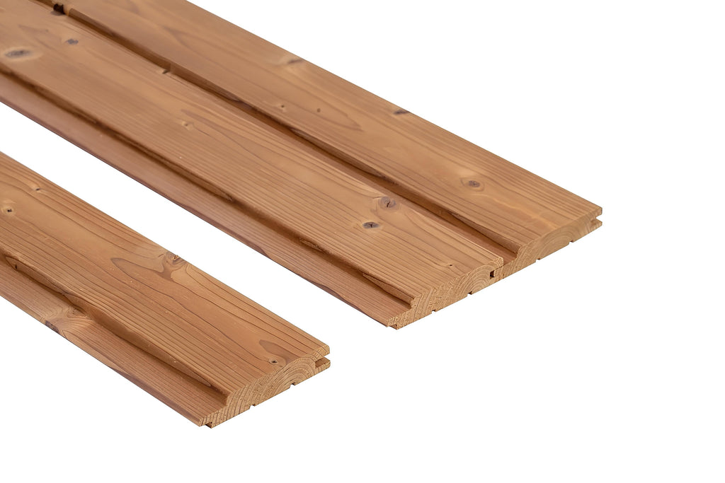 Termicky upravená smrková profilovaná prkna STP 15 × 90 mm – sauna, interiér, fasáda, balení 6 ks