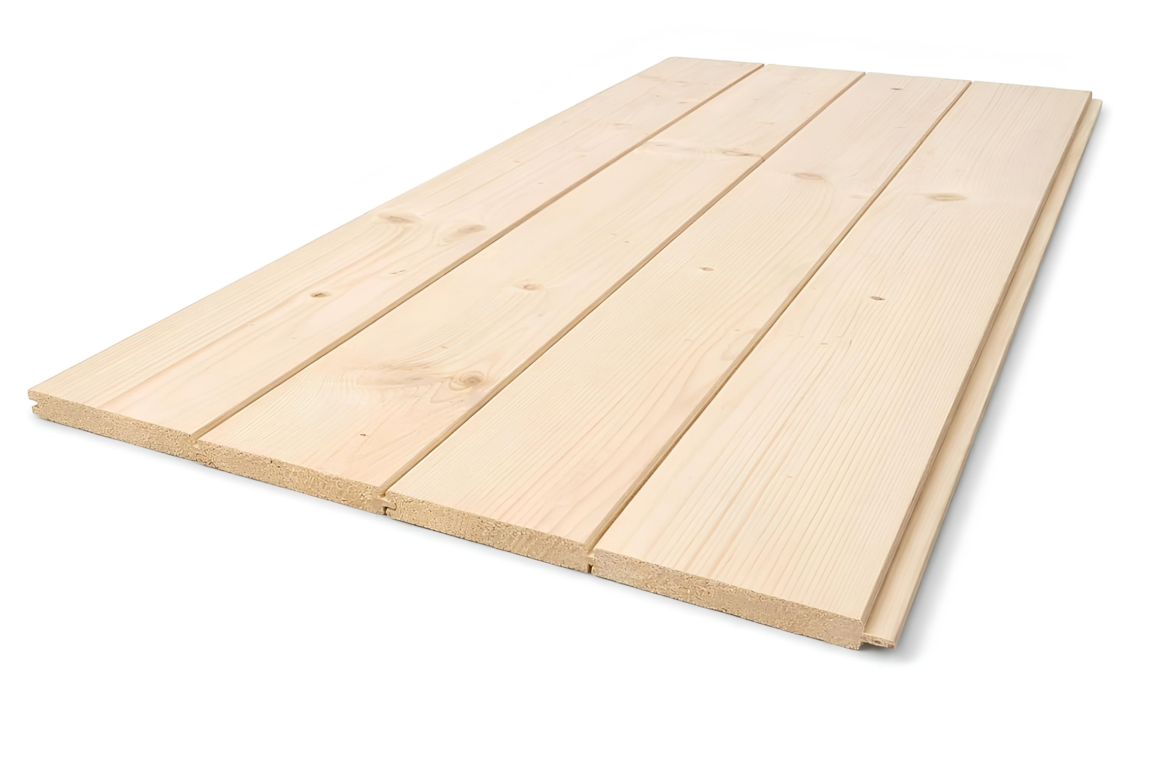 Smrkové profilované desky 15 mm × 13 cm – podbití, fasáda, sauna a zahradní stavby
