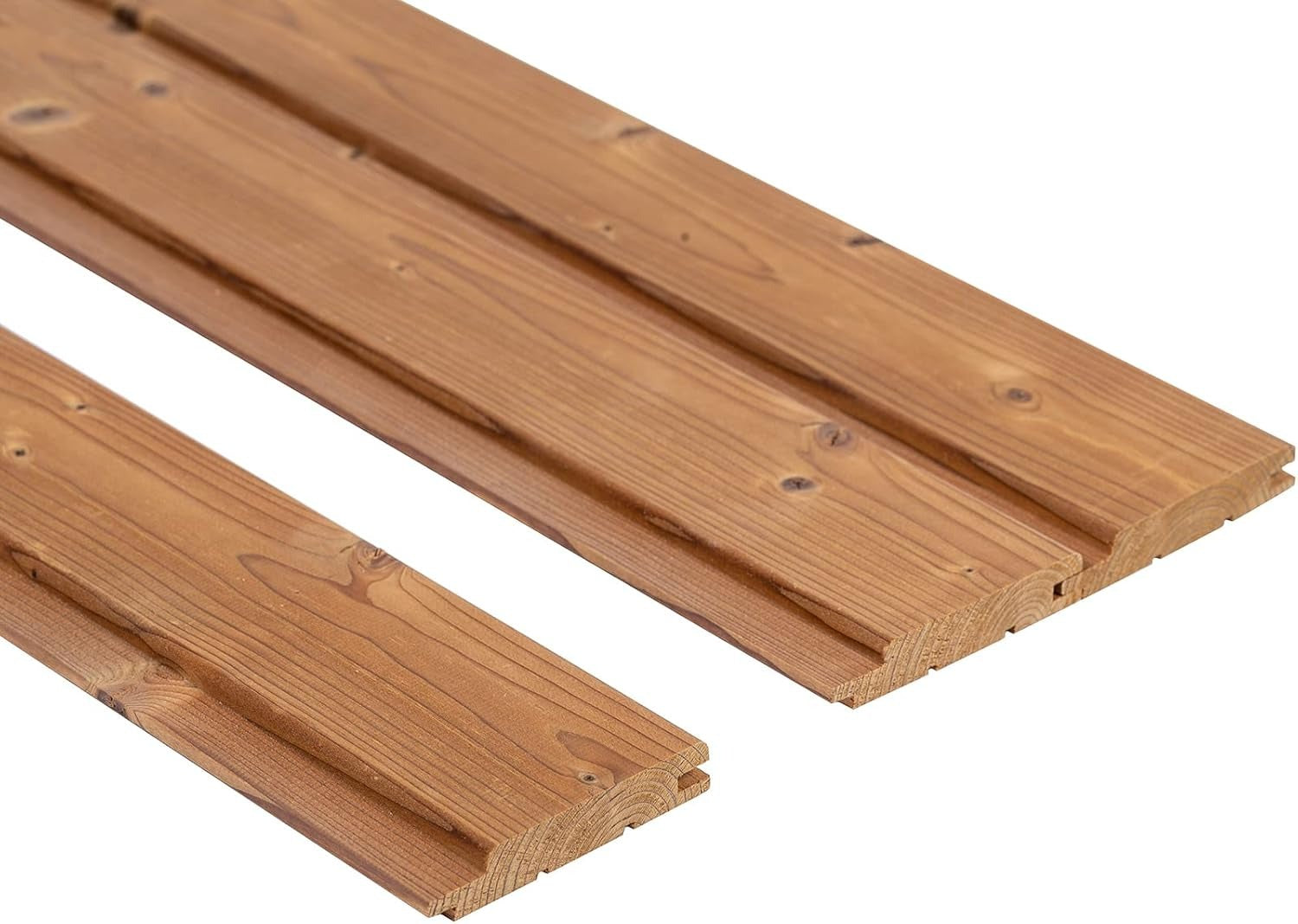 Termicky upravené smrekové profilované dosky STP 15 × 90 mm – sáuna, interiér, fasáda, balíenie 6 ks
